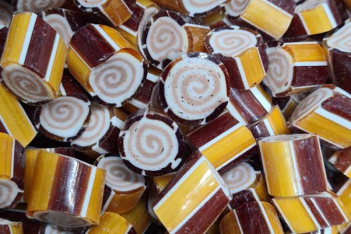 Butterscotch Swirl Rock Candy